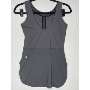 Lululemon Gray Black Ride Inside Tank Athletic Top Size 2